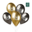 13" HAPPY BIRTHDAY SHINY GOLD / SPACE GREY
