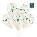 13" LEAVES GREEN PRINT LATEX (25 PER PACK)