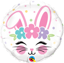 18" ROUND BUNNY FACE FOIL