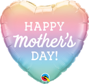 18" HEART MOTHER'S DAY PASTEL OMBRE FOIL