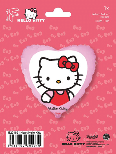 18" HEART HELLO KITTY FOIL