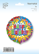 18" ROUND BIRTHDAY CANDLES FOIL