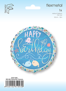 18" ROUND BIRTHDAY NARWHAL FRIENDS FOIL