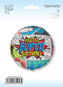 18" ROUND COMIC BIRTHDAY FOIL