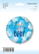 18" ROUND HELLO BABY BOY FOIL
