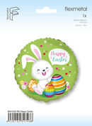 18" ROUND HAPPY EASTER BUNNY AND EGGS FOIL