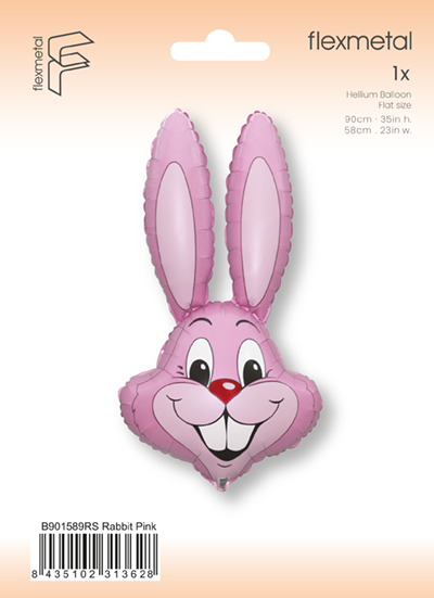 35" PINK RABBIT HEAD FOIL