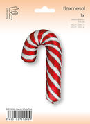 39" CANDY CANE WHITE & RED FOIL