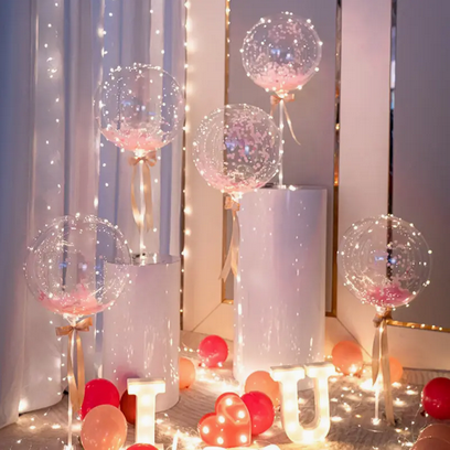 24" BOBO BALLOONS UNPACKAGED CLEAR PLASTIC BUBBLE TULIP (50 PER PACK)