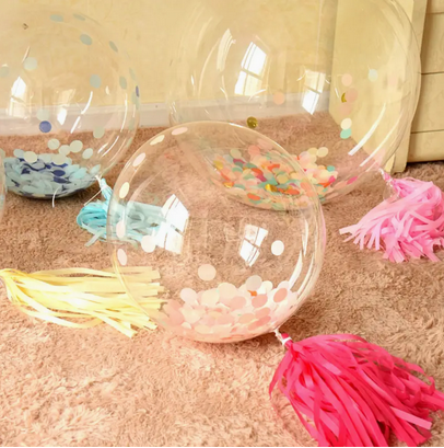 36" BOBO BALLOONS UNPACKAGED CLEAR PLASTIC BUBBLE TULIP (50 PER PACK)