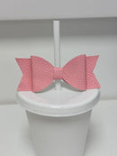 REUSABLE STRAW TOPPERS FOR COLD CUPS - LIGHT PINK (PACK OF 4)