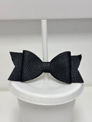 REUSABLE STRAW TOPPERS FOR COLD CUPS - BLACK (PACK OF 4)