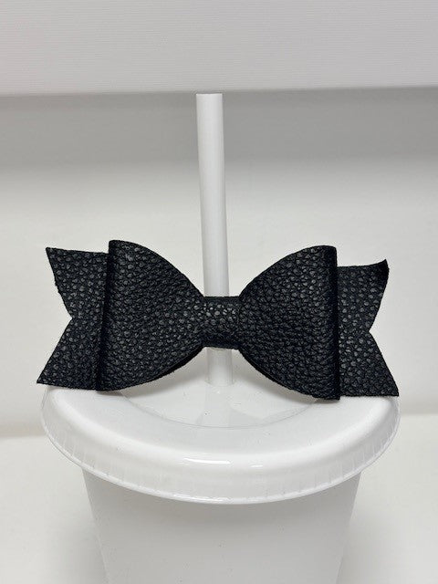 REUSABLE STRAW TOPPERS FOR COLD CUPS - BLACK (PACK OF 4)