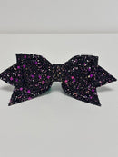 REUSABLE STRAW TOPPERS FOR COLD CUPS - BLACK SPARKLE (PACK OF 4)