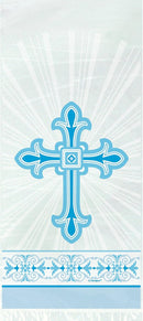 GIFT BAG: RADIANT CROSS BLUE CELLOPHANE GIFT BAGS (20 PER PACK)