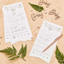BOTANICAL BABY SHOWER ADVICE CARDS
