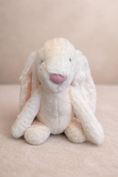 PLUSH TOY: WHITE PLUSH BABY BUNNY TEDDY TOY 30CM