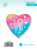 18" HEART LOVE GRADIENT FOIL