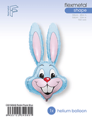 35" RABBIT HEAD PASTEL BLUE FOIL