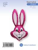 35" RABBIT HEAD FUCHSIA FOIL