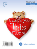 38" "I LOVE YOU THIS MUCH" LOVE BEAR FOIL