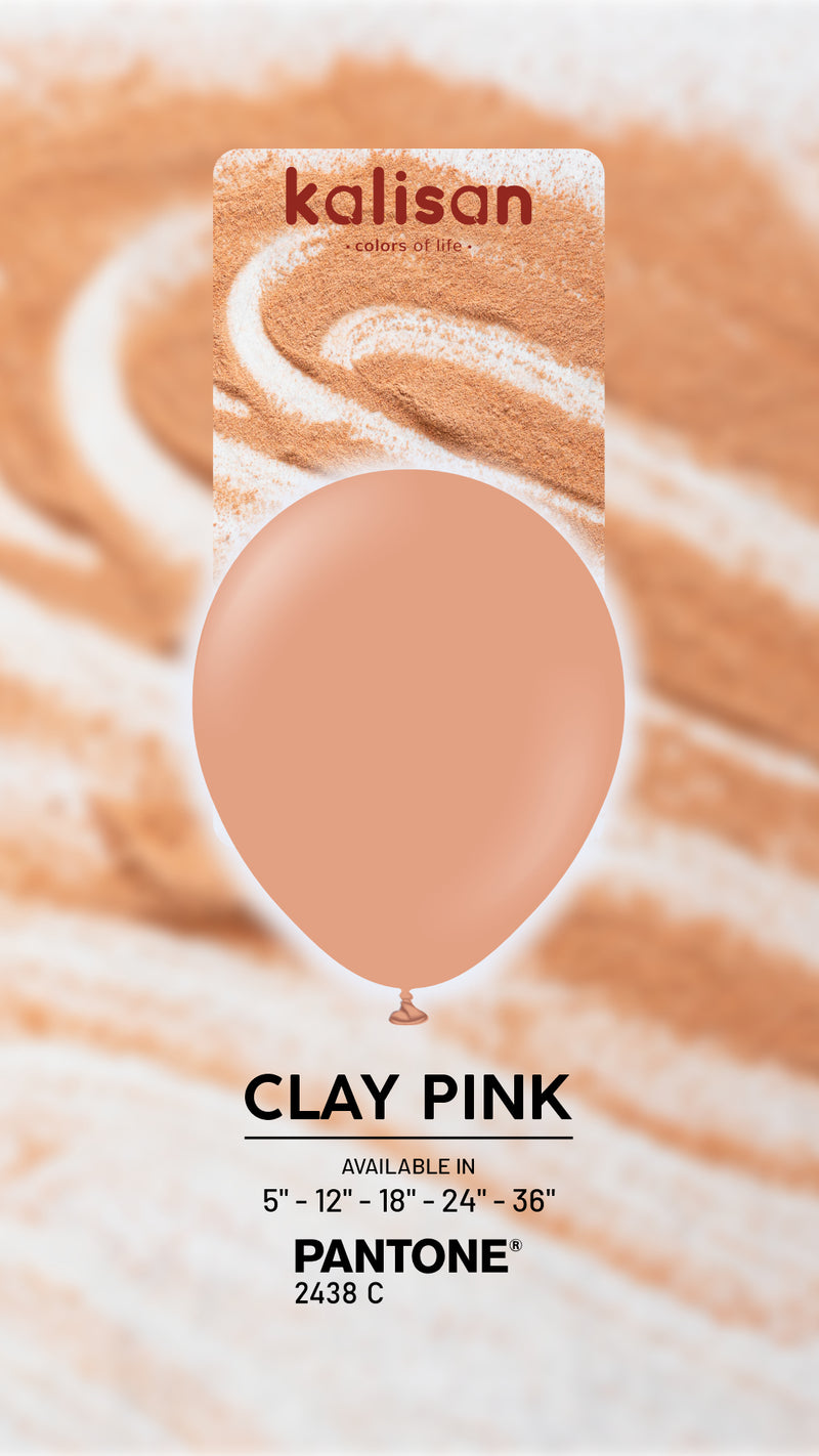 5" KALISAN STANDARD CLAY PINK LATEX (100 PER BAG)