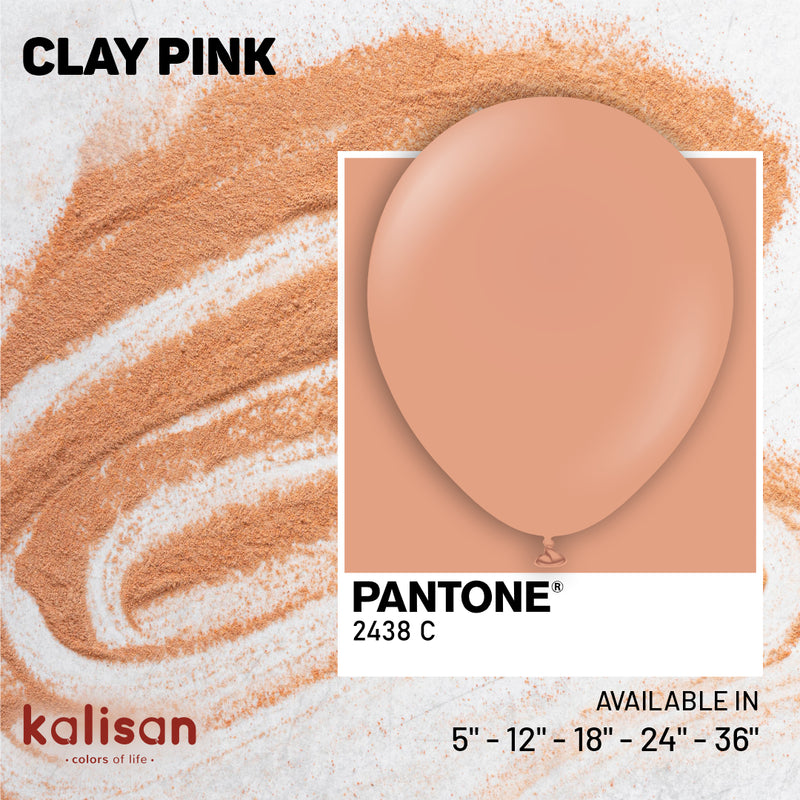 5" KALISAN STANDARD CLAY PINK LATEX (100 PER BAG)