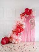 13" MINI POWDER PINK BOW FOR GARLANDS FOIL AIR-FILL (5 PER PACK)