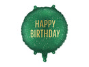 18" ROUND HAPPY BIRTHDAY DARK GREEN FOIL