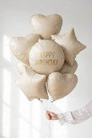 18" ROUND HAPPY BIRTHDAY CREAM FOIL