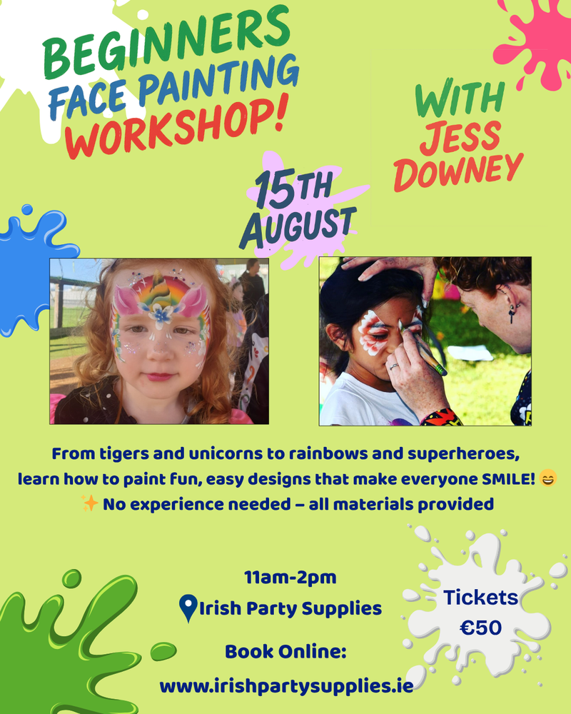 FACEPAINTING WORKSHOP 15th August 11am-2pm