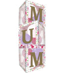 POP-UP FLORAL MUM BALLOON BOXES BLOCKS WITH BALLOONS