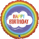 14" MINI RAINBOW HAPPY BIRTHDAY FOIL
