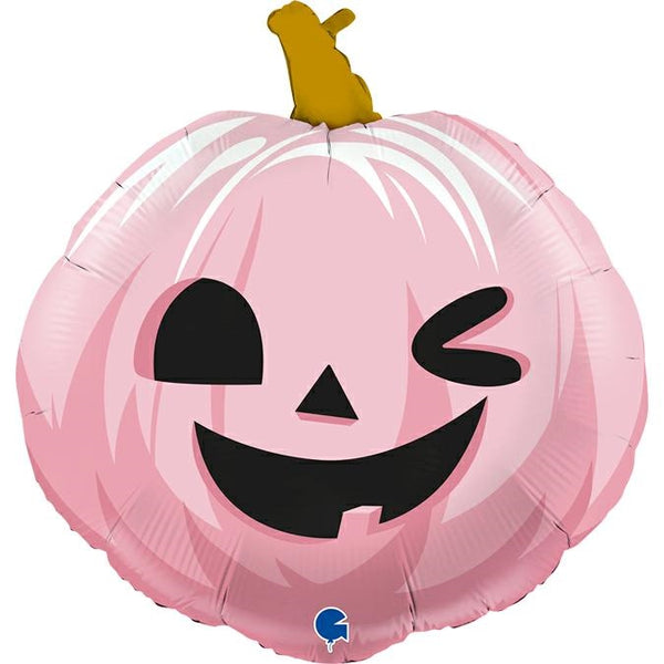 22" FUNNY PUMPKIN PINK FOIL