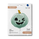 22" FUNNY PUMPKIN GREEN FOIL