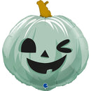 22" FUNNY PUMPKIN GREEN FOIL