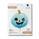 22" FUNNY PUMPKIN BLUE FOIL