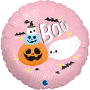 18" BOO AND CHUBBY GHOST PINK FOIL