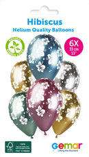 13" GEMAR RETAIL LATEX SHINY HIBISCUS