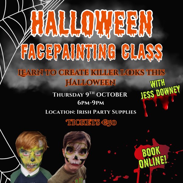 HALLOWEEN FACEPAINTING CLASS THURSDAY 9TH OCT: 6-9PM