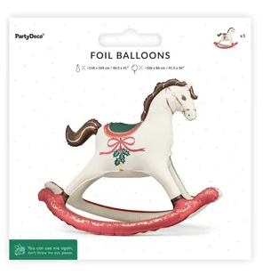 46" CHRISTMAS ROCKING HORSE FOIL