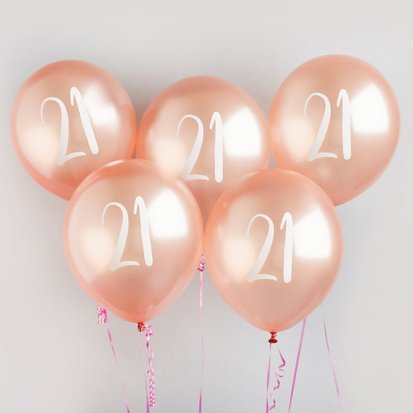 12" ROSE GOLD AGE 21 LATEX (5 PER PACK)