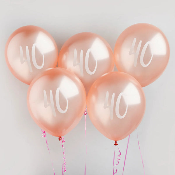 12" ROSE GOLD AGE 40 LATEX (5 PER PACK)