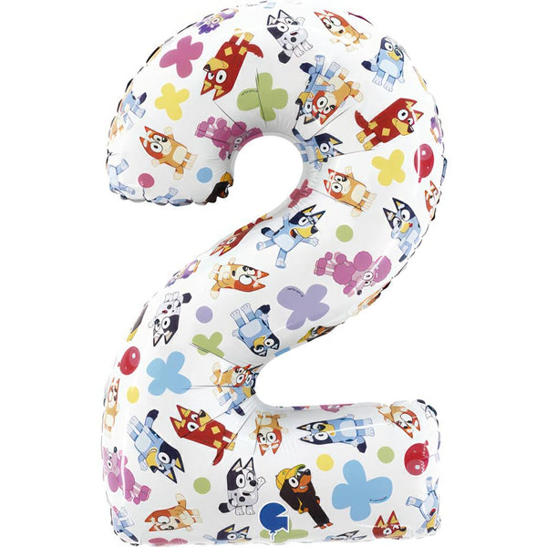 26"  LARGE NUMBER BLUEY TWO FOIL