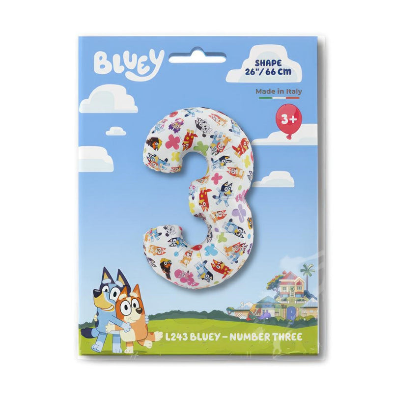 26"  LARGE NUMBER BLUEY THREE FOIL