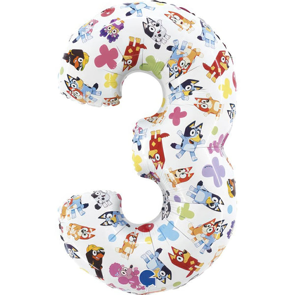 26"  LARGE NUMBER BLUEY THREE FOIL