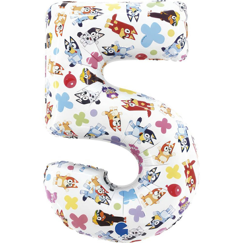 26" LARGE NUMBER BLUEY FIVE FOIL