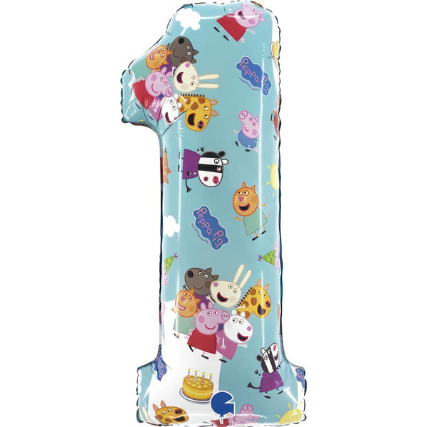 26"  LARGE NUMBER PEPPA PIG ONE FOIL