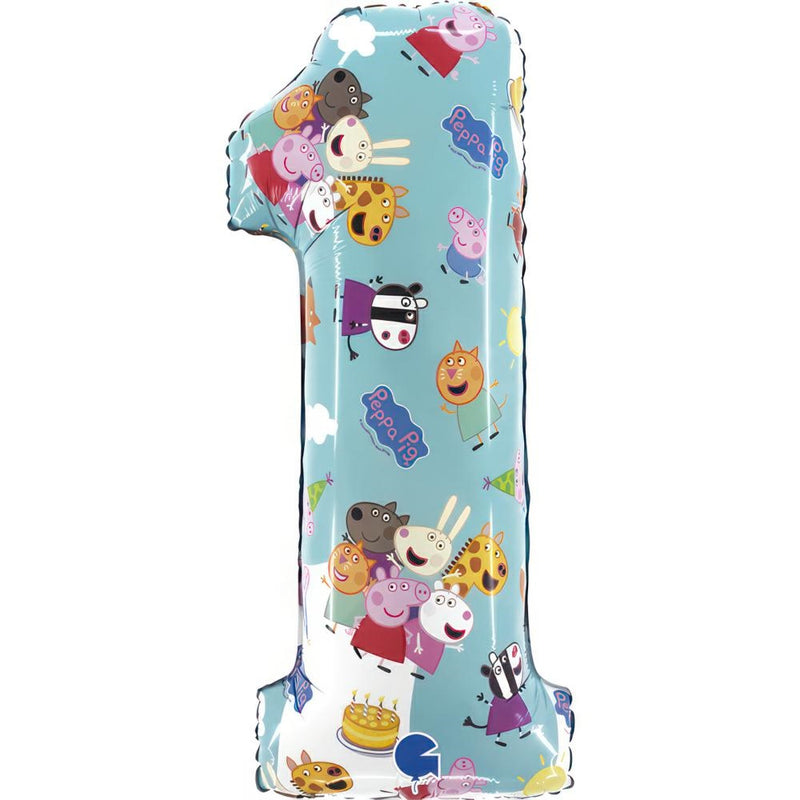 26"  LARGE NUMBER PEPPA PIG ONE FOIL