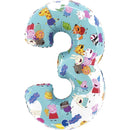 26" LARGE NUMBER PEPPA PIG THREE FOIL